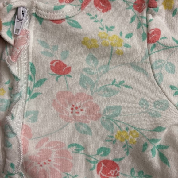 Little Me One Pieces 3 Months Floral Zipper Onesie Poshmark
